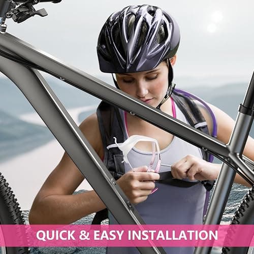 Bike Water Bottle Holder Bicycle Cage for Mountain Road MTB Gravel Adult Bikes Cycling Universal Carrier Rack 1 Pack Aluminum Alloy Ultralight Kettle Drink Accessories White Pink thumbnail 6