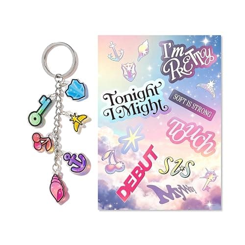 JRRZETA Katseye Keychain Merch,Soothing Shell,Limitless Key,Guardian Shield,Dual Cherry,Stellar Tiara,Dream Anchor for Fans - Image 1