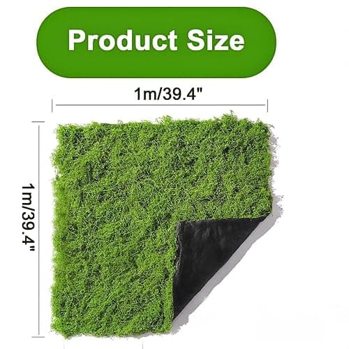 FSZNKJ Artificial Green Moss Mat, Carpet Grass Wall with Base Fabric 39.37 * 39.37 inch Fake Moss for Crafts, Faux Moss for Plants Indoor Green Faux Grass for DIY Table Centerpieces Floral Wedding thumbnail 3