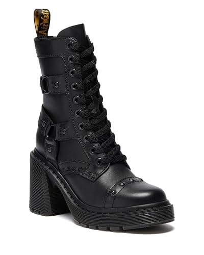 Dr. Martens Women's Chesney Harness Flare Heel Leather Boots - Image 1
