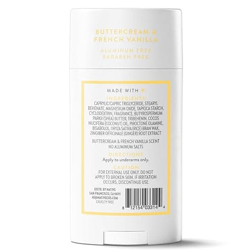 Native Deodorant Contains Naturally Derived Ingredients, 72 Hour Odor Control, Deodorant for Women and Men, Aluminum Free, Buttercream & French Vanilla 2.65oz thumbnail 9