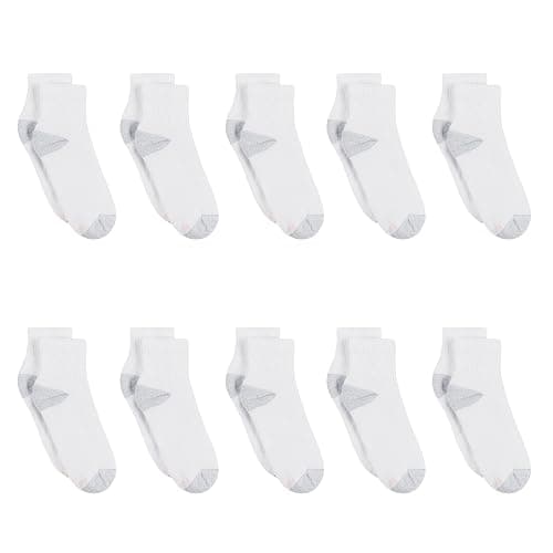 Hanes Women's Ankle, Moisture-Wicking Socks for Women, Cushioned Athletic Ankle Socks, 10-Pack thumbnail 4