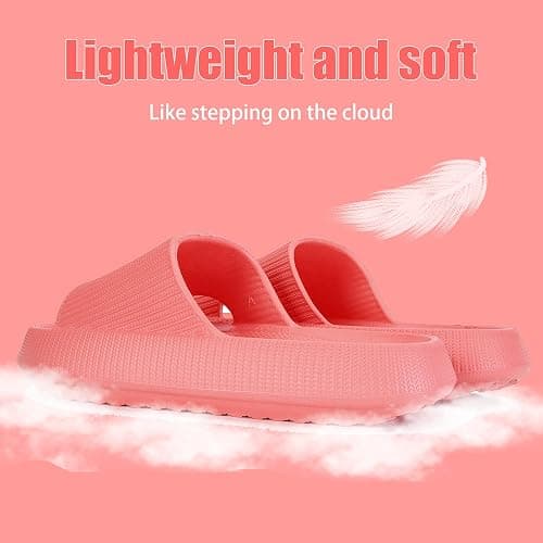 rosyclo Cloud Slippers for Women and Men, Pillow House Slippers Shower Shoes Indoor Slides Bathroom Sandals, Ultimate Comfort, Lightweight, Thick Sole, Non-Slip, Easy to Clean | Pillow House Slippers, Shower Shoes, Indoor Slides, Bathroom Sandals, Thick Sole thumbnail 5