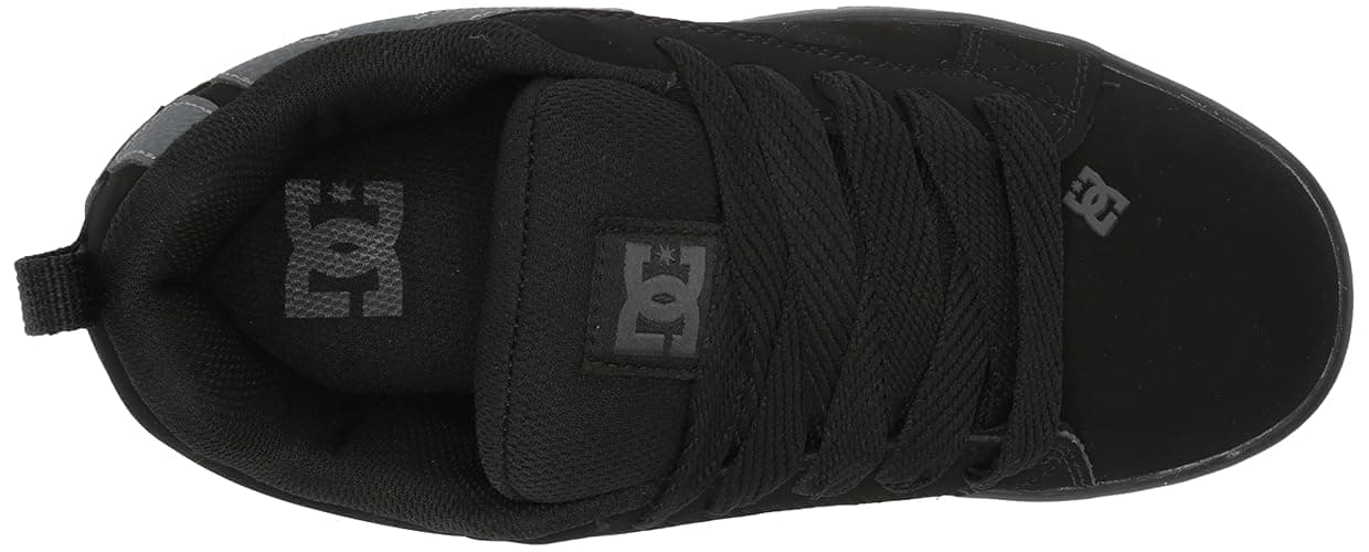 DC Men's Court Graffik Casual Low Top Skate Shoe Sneaker, Black/Grey/Black, 10.5 thumbnail 5