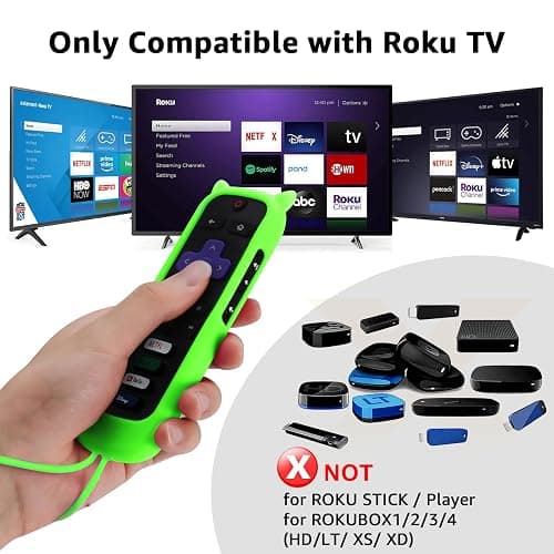 SOTATOO (Pack of 2) Replacement Remote for Roku TV with Soft Protective Case(Glow in the Dark), Remote Compatible with TCL/Hisense/Sharp/Philips/Onn/Element Roku TV (Not for Roku Stick,Box or Speaker) thumbnail 2