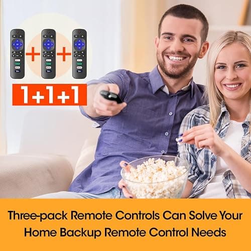 3 Pack Replacement Remote Control Only for Roku TV, Compatible for TCL Roku/Hisense Roku/Sharp/Philips/Onn Roku (Not for Roku Stick and Box) thumbnail 7