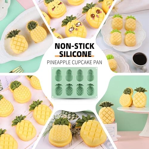 8 Cavity Silicone Molds Pineapples,Funny Pineapple for Ice Cube Trays, Chocolate Candy, Crayon, Keto Fat Bomb, Cake Decoration thumbnail 6