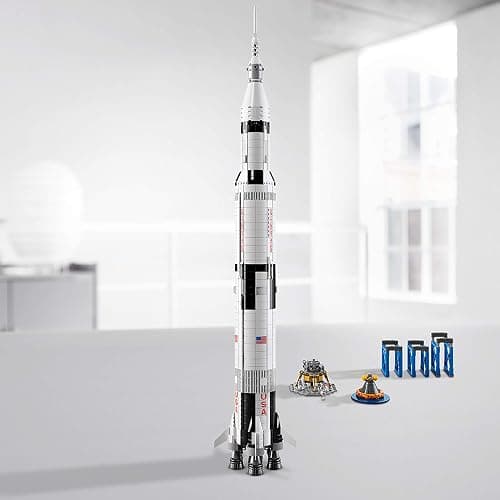 LEGO 92176 Ideas NASA Apollo Saturn V Space Rocket and Vehicles, Spaceship Collectors Building Set with Display Stand [Amazon Exclusive], 14+ years thumbnail 9
