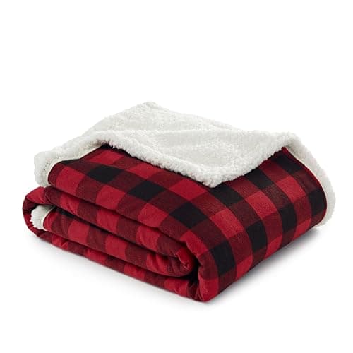 Eddie Bauer cabin paid red soft blanket - Image 1
