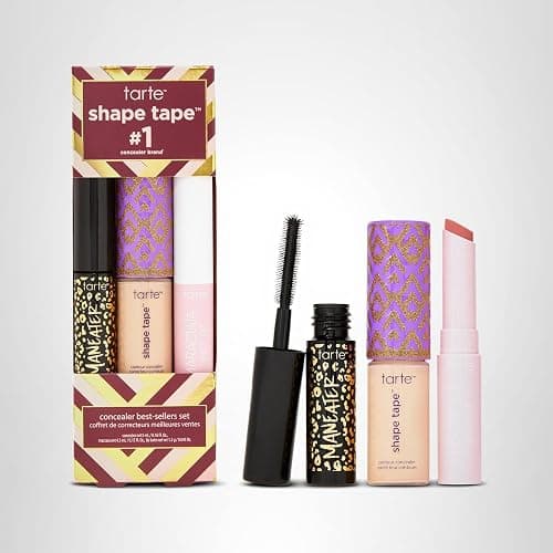 tarte shape tape best-sellers set – Shape Tape Concealer, Hydrating Lip Gloss Balm & Mascara for Curl, Volume & Length, Longwear, Cruelty Free thumbnail 11