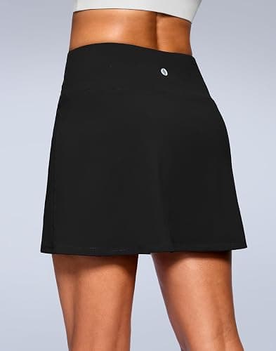 SANTINY 14" Skorts for Women with 2 Pockets High Waisted A Line Casual Pickleball Golf Skort Athletic Tennis Skirt thumbnail 2