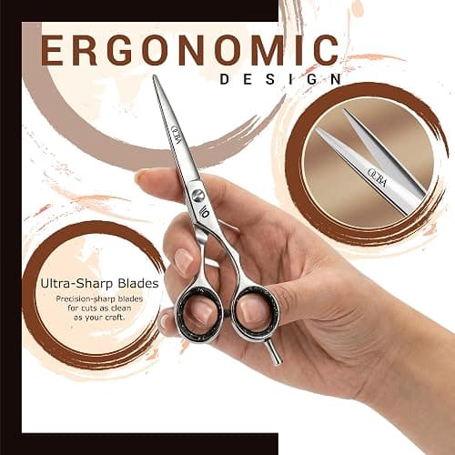 OCBA Professional 6" Hairdressing Scissor Sharp Hair Cutting Scissors for Barbers Hairdressers & Stylists Beard & Haircut Scissors for Men & Women (Classic Scissor) thumbnail 7