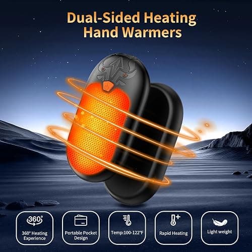 Hand Warmers Rechargeable 2 Pack, Electric Hand Warmer, 24Hrs Long Lasting Magnetic Reusable Hand Warmers with 3 Heat Settings, Portable Pocket Heater, for Men, Women, Camping, Hunting, Golf, Ski thumbnail 3