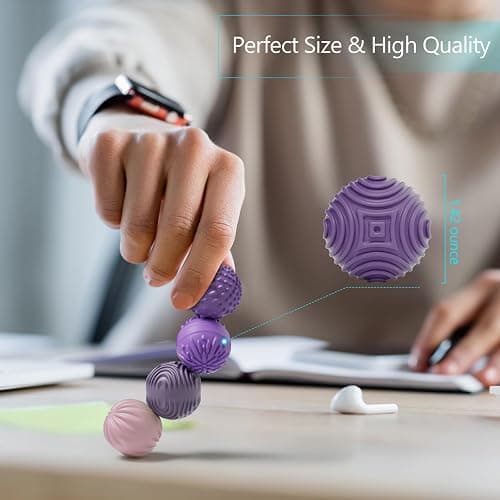 luckdoor Silicone Magnetic Balls Fidget Toys for Adults & Teens,4PCS Stress Relief Sensory Toys for Autism ADHD Anxiety,Fun Textures Gadgets,Office Desk Toy,Stocking Stuffer for Men Women Teen Gift thumbnail 5