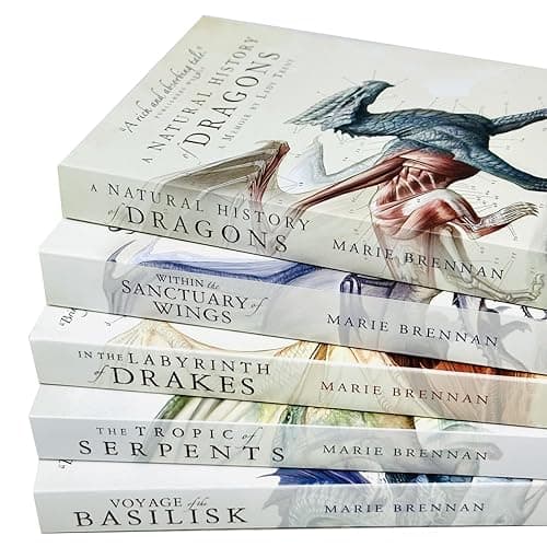 Memoirs of Lady Trent Series 5 Books Collection Set By Marie Brennan (A Natural History of Dragons,Tropic of Serpents,Voyage of the Basilisk,In the Labyrinth of Drakes,Within the Sanctuary of Wings) thumbnail 4
