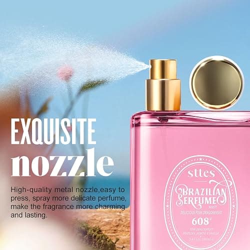 Sttes Perfume 608# (Delicious Pink Dragonfruit) - Eau de Perfume 100ml (3.4fl oz) Fruity and Floral (Vanilla + Jasmine + Red Pitaya) thumbnail 8