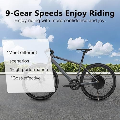 Electric Bicycle Kit, 72V 2000W E-Bike Rear Wheel Hub Motor with Mutifunction LCD Display & Pedal Assistant Sensor, 60N.M 7-Speed Flywheel E-Bike Conversion Set US Stock thumbnail 6