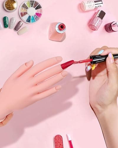 Practice Hand for Acrylic Nails Soft Touch Mannequin Hand for Nails, Flexible and Bendable Fake Hand for Nails for Nail Art Beginners thumbnail 6