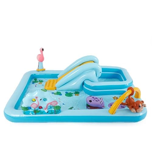 Intex 96" x 78" x 28" Inflatable Jungle Adventure Play Center Spray Kiddie Pool - Backyard Kids Water Slide, Outdoor Blow-Up Splash Pad for Toddlers thumbnail 9