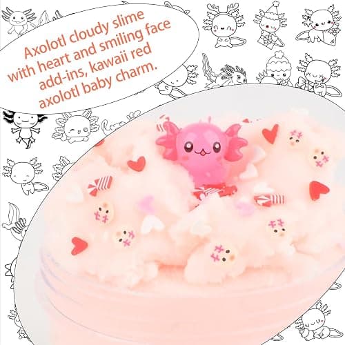 Axolotl Cloud Slime, Premium DIY Scented Slime for Boys Girls, Party Favors for Kids 8-12, Girls Toys 4-8 Years Old, Slimes Kit for Kids Ages 8-12, Relief Fidget Toy, Sensory Toy thumbnail 2