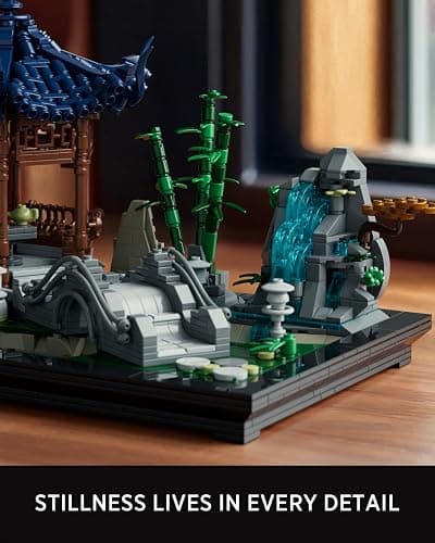 Nifeliz Chinese Garden Building Set, Aesthetic Model Toy for Display in the Home or Office, an Idea for Gardening and Mindfulness Enthusiasts (1877 PCS, NF10311) thumbnail 2