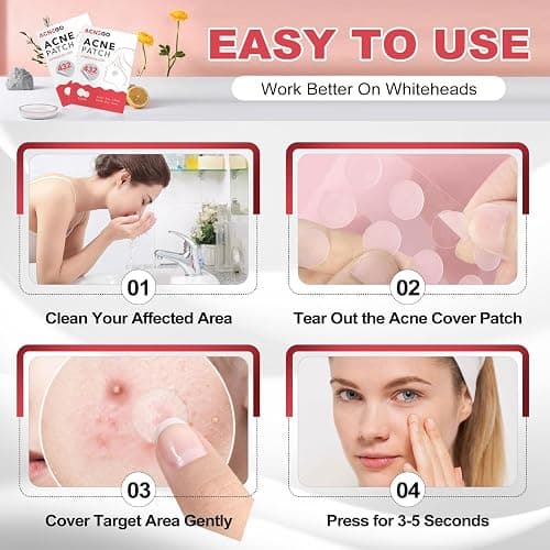 AcneGo 432 Counts Pimple Patches for Face, Hydrocolloid Acne Patches Zit Patches for Face Acne Spot Treatment Patch Cystic Acne Treatment Stickers Blemish Hydrocolloid Patches for all Skin Type thumbnail 6