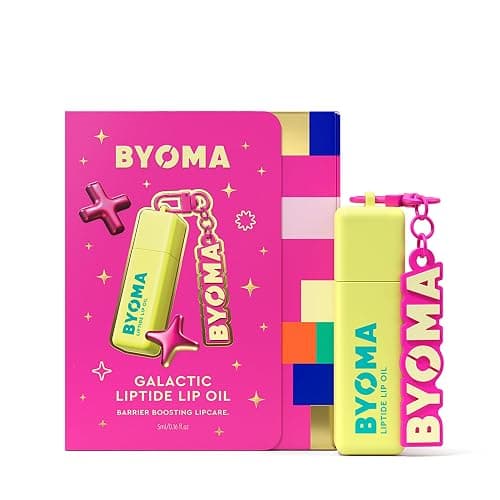 BYOMA Galactic Liptide Lip Oil (5ml) – Non-Sticky Gloss with Peptides & Avocado Oil - Softens, Plumps, Hydrates, Vegan - Includes Exclusive Liptide Keychain thumbnail 3