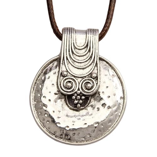 Bjesinmo Leather Necklace for Women Long Boho Pendant Hippie Choker Necklace Bohemian Layered Leather Rope Wooden Jewelry Gifts - Image 1