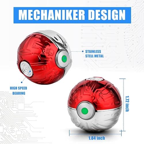 Luminous Fidget Spinner Toy Sphere Metal, Sensory Spinner Gyro Gadget, Finger Hand Desk Toy, Christmas Stocking Stuffer Gift for Boys Girls, Stress Anxiety Relief Keep Clam Focus for Kid Adult thumbnail 2
