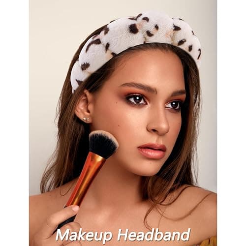 VELSCRUN 6 Pack Spa Headband, Makeup Headband, Face Wash Headbands, Skincare Headbands, Leopard Sponge Hair Band Bow Tie Spa Head Band for Washing Face Wristband Set Hair Accessories for Women Gifts thumbnail 3