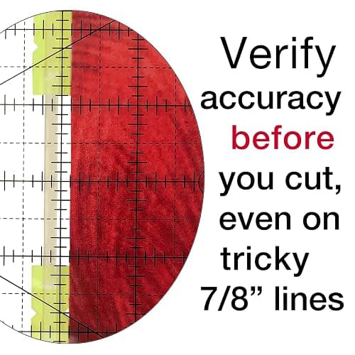 Guidelines4Quilting Quilt Ruler Upgrade Kit for 12 Inch and 24 Inch Rulers, Cut Accurate Strips and Squares Even in 1/8 Inch Increments with No Fabric Waste, Non-Slip, Left-Hand Friendly, Made in USA thumbnail 2