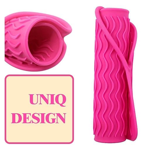 1 PC Heat Resistant Silicone Mat for Curling Iron Hair Straightener Flat Iron and Hot Styling Tools 9" x 6.5", Pink (1PC) thumbnail 8
