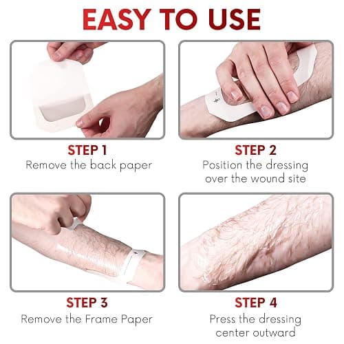Transparent Film Dressing, 2.3" x 2.75" Pack of 20 Waterproof Wound Bandage Adhesive Patches, Post Surgical Shower or IV Shield, Tattoo Aftercare Bandage by Healqu thumbnail 7