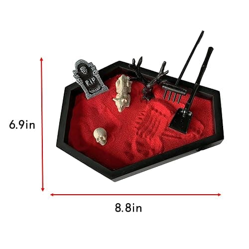 Zen Garden for Desk Gothic Gifts Office Desk Decor Mini Zen Garden Kit (Gothic Set A) thumbnail 3