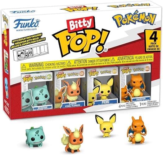 Funko Pop! Bitty: Pokemon - Bulbasaur, Flareon, Pichu, and Charizard - 0.9 Inch (2.2 Cm) Collectable - Gift Idea - Stackable Display Shelf Included - Gift Idea - Party Bags Stocking thumbnail 3