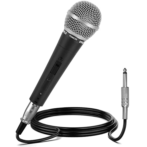 Pyle Microphone - Professional Dynamic Vocal Microphones, with ON/OFF Switch, Dynamic Cardioid, Handheld Mic for Singing, w/ 4.5 m – XLR Audio Cable, Compatible for Karaoke-Speaker-Speech-Amp-Mixer - Image 1