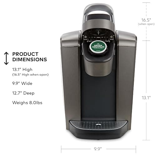 Keurig K-Elite Single Serve K-Cup Pod Coffee Maker, with Strength and Temperature Control, Iced Coffee Capability, 8 to 12oz Brew Size, Programmable, Brushed Slate thumbnail 2