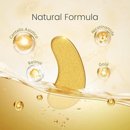 REDANHA 24 Pairs 24K Gold Under Eye Patches Face Masks Dark Circles Puffy Eye Bags Collagen Skincare Spa Trip Gift Eye Mask thumbnail 3