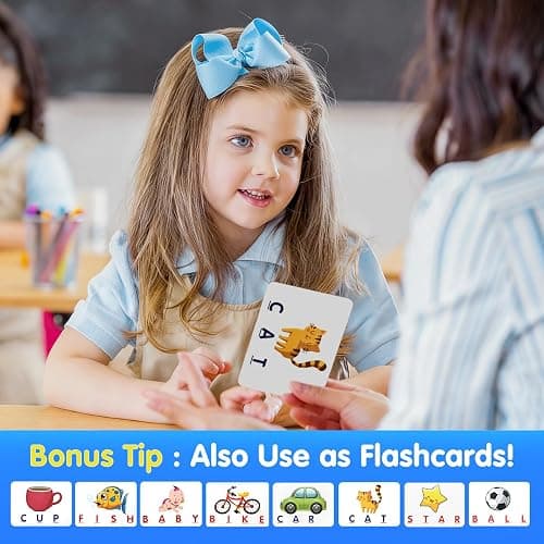 HahaGift Educational Toys for 3-5 Year Old Boy Girl Gifts, Matching Letter Learning Games Activities, Ideal Christmas Birthday Gift for Toddler Kids Age 3 4 5 6 7 Year Olds Boys Girls thumbnail 2