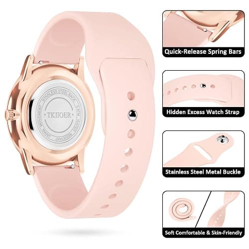 TKIIOER Nurse Watch for Nurse Medical Professionals Students Women Men, 50M Waterproof 12/24 Hour Military Time Luminous Easy Read Dial, Second Hand Watch for Nursing thumbnail 6