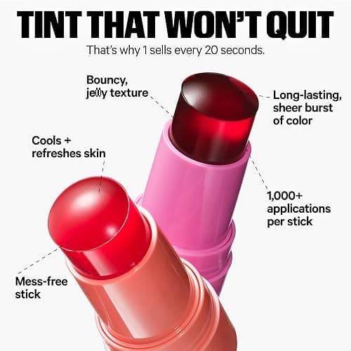 Milk Makeup Cooling Water Jelly Tint – Long-Lasting Sheer Lip + Cheek Stain with Firming Vegan Collagen + Hydrating Aloe – Transfer Proof, Buildable Lip Tint + Blush thumbnail 5