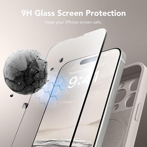 SuydanBox Magnetic for iPhone 14 Pro Max Case, Compatible with MagSafe, [Full Camera Protection][Screen Protector] Silicone Shockproof Protective Phone Case for iPhone 14 Pro Max 6.7", Stone thumbnail 4