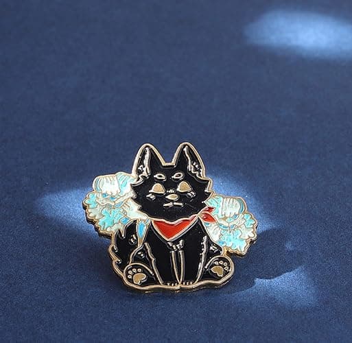 ROFARSO Wolf Fox Enamel Lapel Pin Set Cartoon Myths and Legends Pin, Halloween Accessory for Backpacks Clothing Bags Hats Shirts (4piccs pin set) thumbnail 8