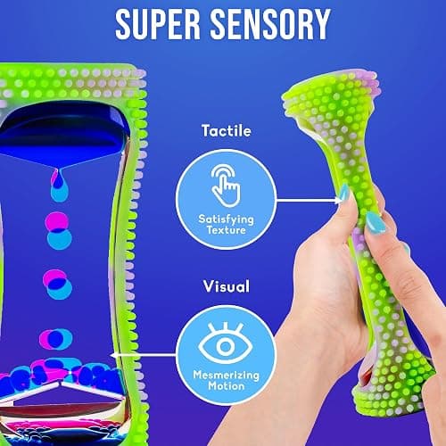 BUNMO Liquid Motion Bubbler Glow-in-The-Dark Sensory Toy for Kids & Adults – Gentle Fidget Toy for Mindfulness – Stimulating Visual Sensory Experience – Colorful Bubble Fidget Timer for Desk & Travel thumbnail 4