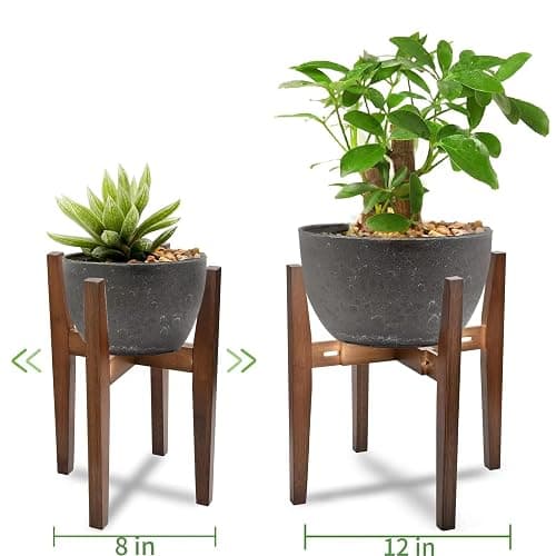 BADALU Indoor Plant Stand Adjustable Corner Wooden Stand Suitable for 8-12 Inch Pots Modern Flower Stand (Except Potted Plants) thumbnail 6