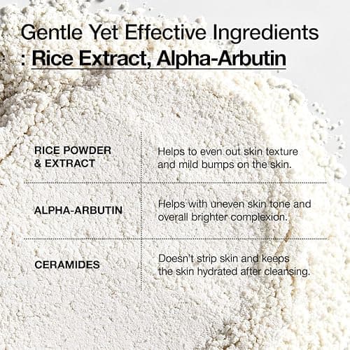 ANUA RICE ENZYME BRIGHTENING CLEANSING POWDER, Rice Mask, Ceramide, Gentle Face Wash for Brightening, Radiant Skin, Facial Cleanser for Dry Skin, Korean Skincare, Fragrance Free, 40g/1.41fl.oz. thumbnail 5