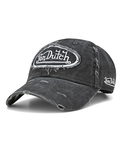 Von Dutch Men & Womens Baseball Caps - Breathable Adjustable Snapback Soft Cotton Canvas Curved Brim Vintage Hat - Image 1