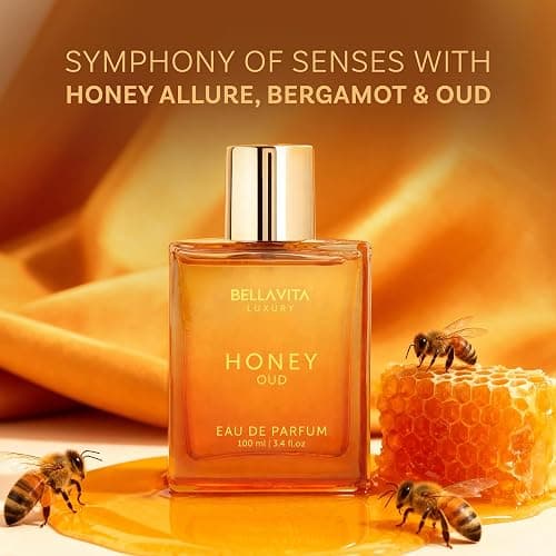 BellaVita Luxury Honey Oud Eau de Parfum (3.4 fl. oz.) | Patchouli, Vanilla, Bergamot, Floral & Spicy + Made with Clean & Vegan Essentials Oils + Cruelty Free | Long-Lasting Unisex Fragrance thumbnail 3
