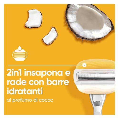Gillette Venus Pro ComfortGlide Rasoio Da Donna, Al Profumo Di Cocco, 2 Lamette Di Ricambio, Manico In Metallo Riutilizzabile E Gancio Per Doccia thumbnail 4