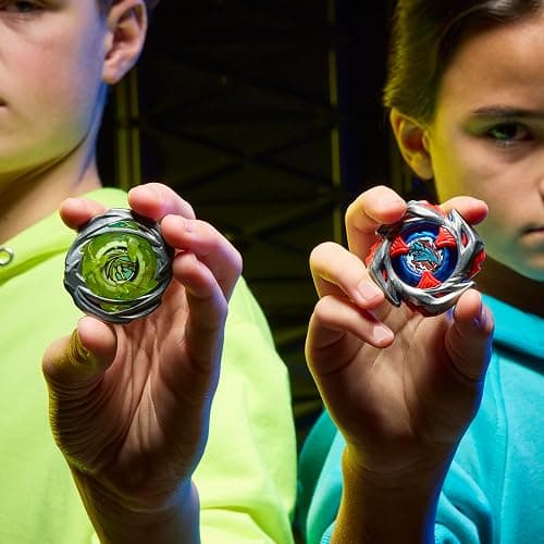 Beyblade X Drop Attack Battle Set with Beystadium Arena, 2 Takara Tomy Tops & Launchers, Impact Drake 9-60LR & Hover Wyvern 3-85N, Battling Game Toys, Ages 8+ thumbnail 2